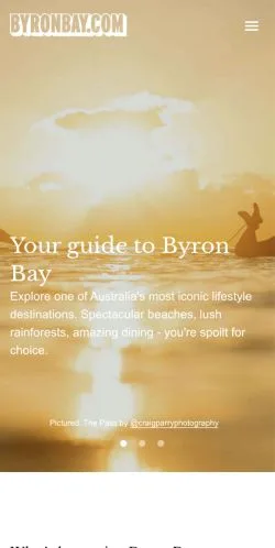 Voorbeeld van de site Byron Bay, medium uit Verenigde Staten voor gesponsorde artikelen
