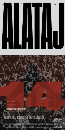 스폰서 기사용 브라질 매체 Alataj 사이트 미리보기