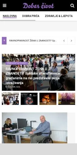 Forhåndsvisning af DobarZivot.net, medie fra Kroatien til sponsorerede artikler