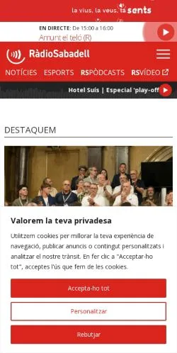Anteprima del sito RàdioSabadell, media di Stati Uniti per articoli sponsorizzati