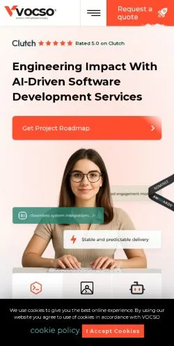 Pré-visualização do site VOCSO, meio de Estados Unidos para artigos patrocinados