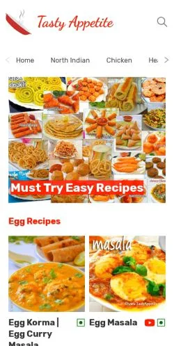 스폰서 기사용 미국 매체 Tasty Appetite 사이트 미리보기