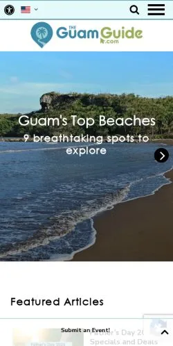 Forhåndsvisning av nettstedet The Guam Guide, medium fra USA for sponsede artikler