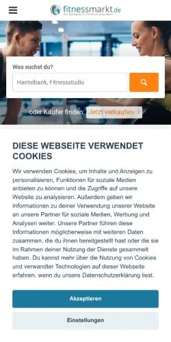 Anteprima del sito Fitnessmarkt, media di Germania per articoli sponsorizzati