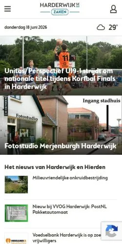 Podgląd witryny Harderwijksezaken, medium z kraju Holandia do artykułów sponsorowanych