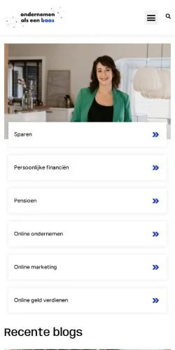 Anteprima del sito Ondernemen Als Een Baas, media di Paesi Bassi per articoli sponsorizzati