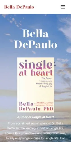スポンサード記事向けのアメリカ合衆国メディア、Bella DePauloのサイトプレビュー