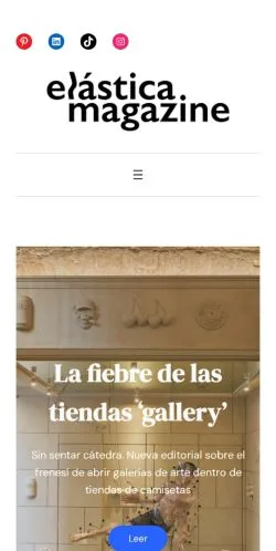 Anteprima del sito Elástica Magazine, media di Spagna per articoli sponsorizzati