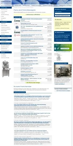 Anteprima del sito Pharma Jobs & Pharma Nachrichten, media di Germania per articoli sponsorizzati
