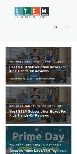 Forhåndsvisning av nettstedet STEM Education Guide, medium fra USA for sponsede artikler