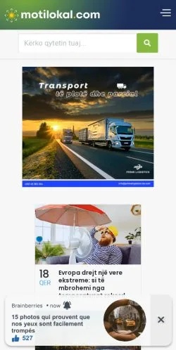 Anteprima del sito Motilokal, media di Stati Uniti per articoli sponsorizzati