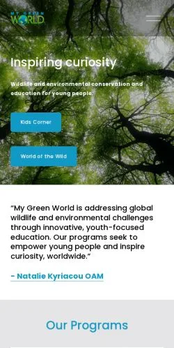 Podgląd witryny My Green World, medium z kraju Stany Zjednoczone do artykułów sponsorowanych