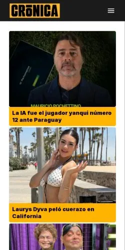 Anteprima del sito Crónica, media di Paraguay per articoli sponsorizzati
