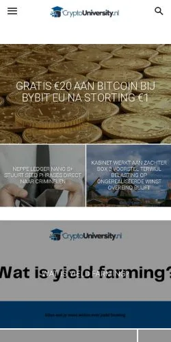 Podgląd witryny CryptoUniversity, medium z kraju Holandia do artykułów sponsorowanych