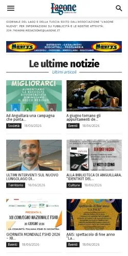 Aperçu du site Lagone, média de Italie pour articles sponsorisés