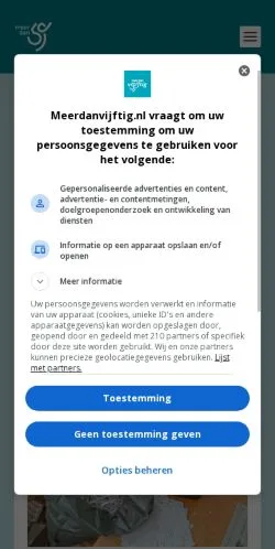 Podgląd witryny Meer Dan Vijftig, medium z kraju Holandia do artykułów sponsorowanych