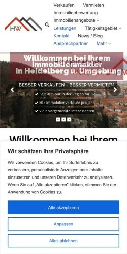 Anteprima del sito Heidelberger Wohnen, media di Germania per articoli sponsorizzati
