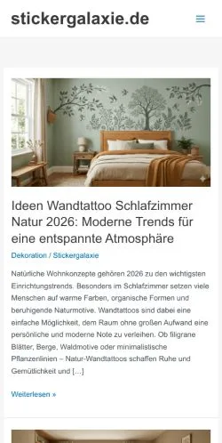 Anteprima del sito Stickergalaxie Dekoblog, media di Germania per articoli sponsorizzati