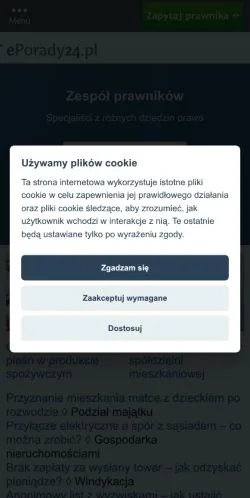 Podgląd witryny Eporady24, medium z kraju Polska do artykułów sponsorowanych