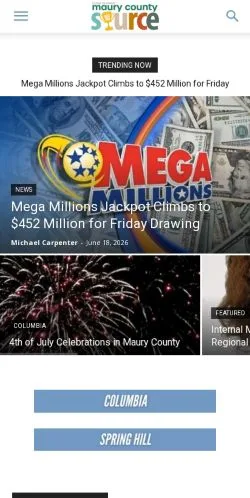 Forhåndsvisning af Maury County Source, medie fra USA til sponsorerede artikler