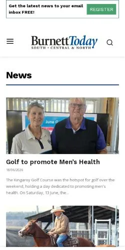 Anteprima del sito Burnett Today, media di Australia per articoli sponsorizzati