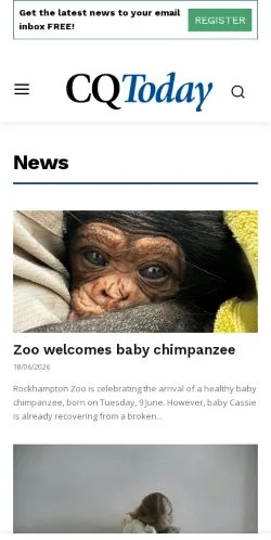 Anteprima del sito CQ Today, media di Australia per articoli sponsorizzati