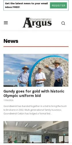Anteprima del sito Goondiwindi Argus, media di Australia per articoli sponsorizzati