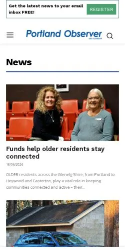 Anteprima del sito Portland Observer, media di Australia per articoli sponsorizzati