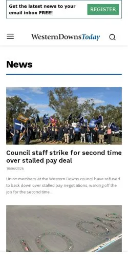 Anteprima del sito Western Downs Today, media di Australia per articoli sponsorizzati
