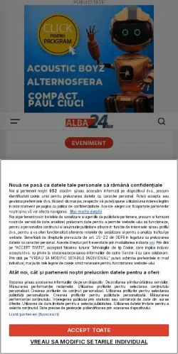 Pré-visualização do site Alba 24, meio de Romênia para artigos patrocinados