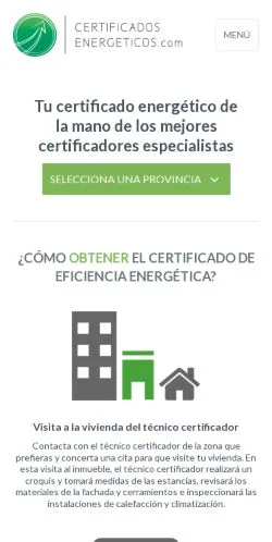 스폰서 기사용 스페인 매체 Certificados Energéticos 사이트 미리보기