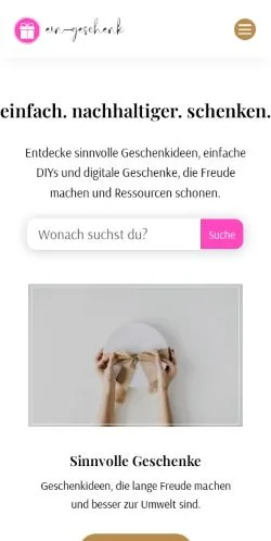 Anteprima del sito Ein Geschenk, media di Germania per articoli sponsorizzati