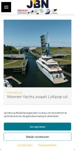 Anteprima del sito Jachtbouw Nederland, media di Paesi Bassi per articoli sponsorizzati