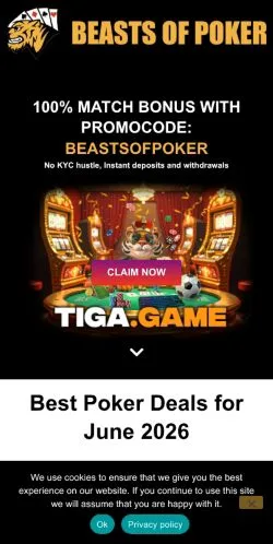 스폰서 기사용 미국 매체 Beasts of Poker 사이트 미리보기
