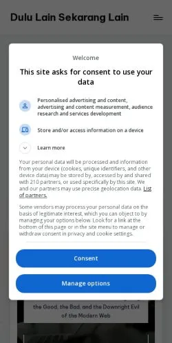 Anteprima del sito Dulu Lain Sekarang Lain, media di Stati Uniti per articoli sponsorizzati