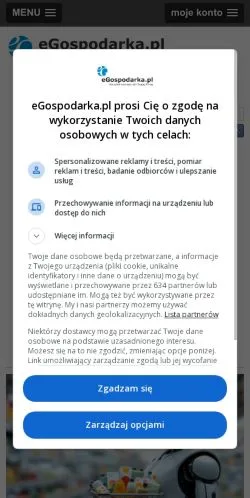Anteprima del sito eGospodarka, media di Polonia per articoli sponsorizzati