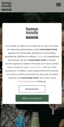 Podgląd witryny Home Made Chefs, medium z kraju Holandia do artykułów sponsorowanych