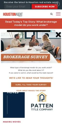 Anteprima del sito Houston Agent Magazine, media di Stati Uniti per articoli sponsorizzati