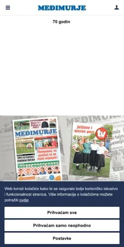 Anteprima del sito List Međimurje, media di Croazia per articoli sponsorizzati