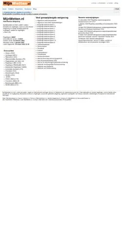Anteprima del sito Mijnwetten, media di Paesi Bassi per articoli sponsorizzati