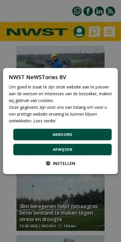 Anteprima del sito NWST, media di Paesi Bassi per articoli sponsorizzati
