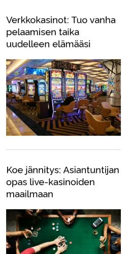 Anteprima del sito pelaavain.fi, media di Finlandia per articoli sponsorizzati