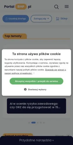 Anteprima del sito Portal BHP, media di Polonia per articoli sponsorizzati