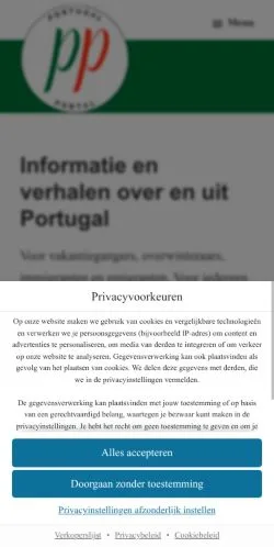 Anteprima del sito Portugal Portal, media di Paesi Bassi per articoli sponsorizzati