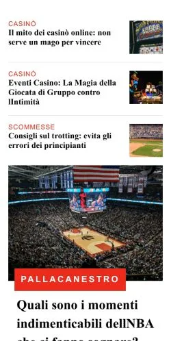 Anteprima del sito scommessaaerea.it, media di Italia per articoli sponsorizzati