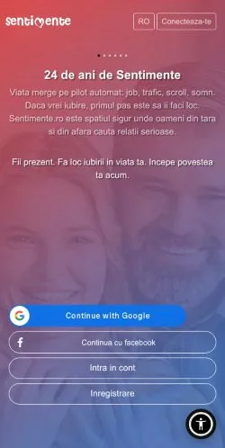 Forhåndsvisning av nettstedet Matrimoniale, medium fra Romania for sponsede artikler