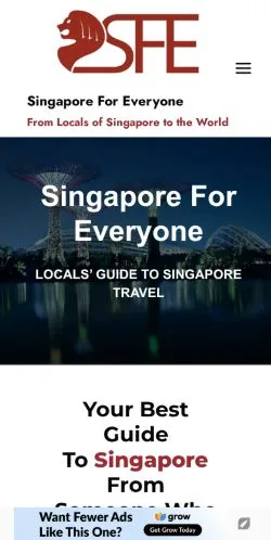 Anteprima del sito Singapore For Everyone, media di Stati Uniti per articoli sponsorizzati