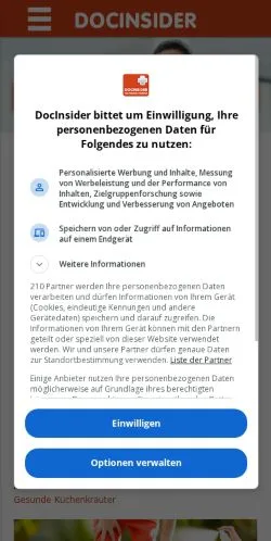 Aperçu du site DocInsider, média de Allemagne pour articles sponsorisés