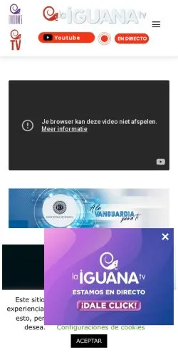 Anteprima del sito La Iguana TV, media di Spagna per articoli sponsorizzati