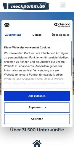 Anteprima del sito Meckpomm, media di Germania per articoli sponsorizzati